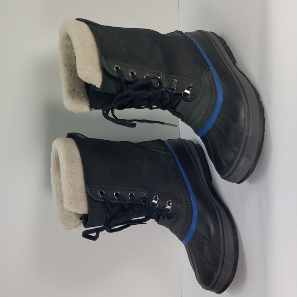 L.L. BEAN 284892 BLACK LEATHER LACE UP WINTER SNOW BOOTS MEN\'S 8 main image 14